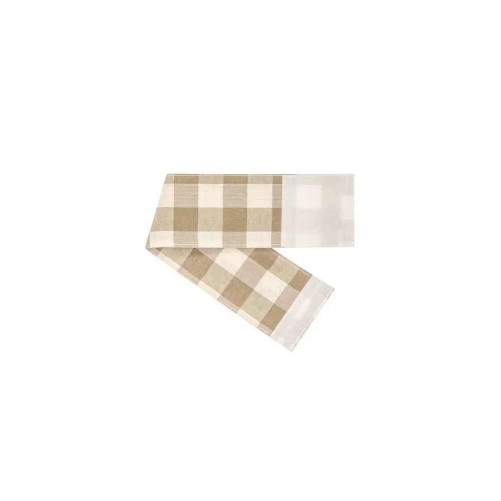 Achim Home Furnishing Buffalo Check French Door Panel with Adjustable Tiebacks,